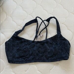 Lululemon Athletica Navy Paisley Sports Bra